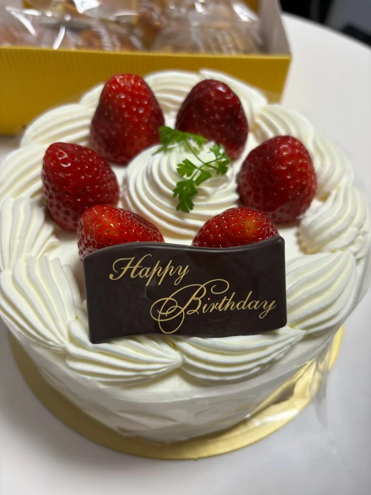 入居者の誕生日にお出ししたイチゴのショートケーキ